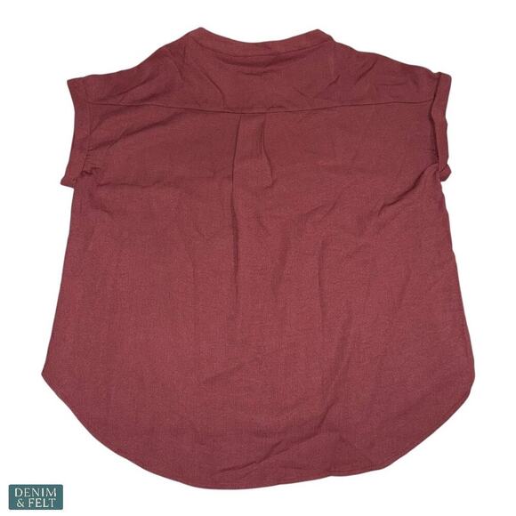 Halara Women’s Henley Neck High Low Curved Hem Top Brown Size Medium NEW/NWT!! - Picture 8 of 12